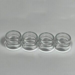 Acrylic clear napkin rings Lot of 4